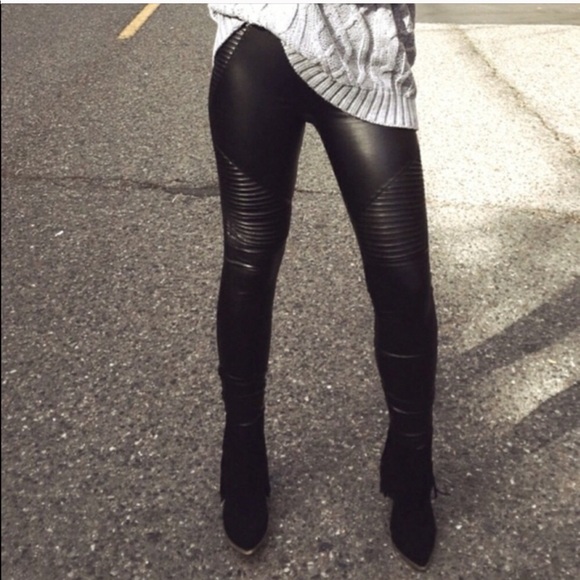 Trindy Clozet Boutique Pants - RESTOCK Black Moto Leggings
